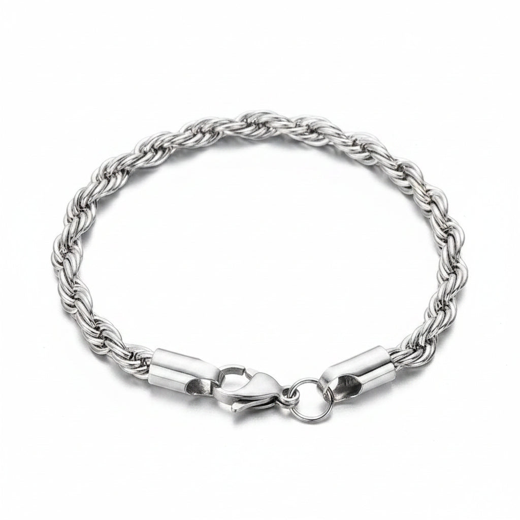 Rope Chain Bracelet | 6MM | Gold or Steel | 304 Stainless Steel
