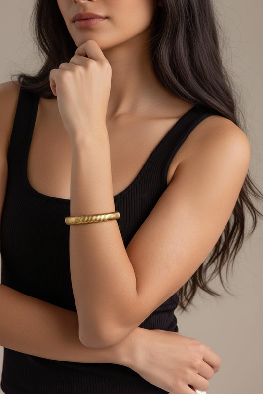 Snake Chain Bangle Bracelet | 18K Gold PVD or Steel | 304 Stainless Steel