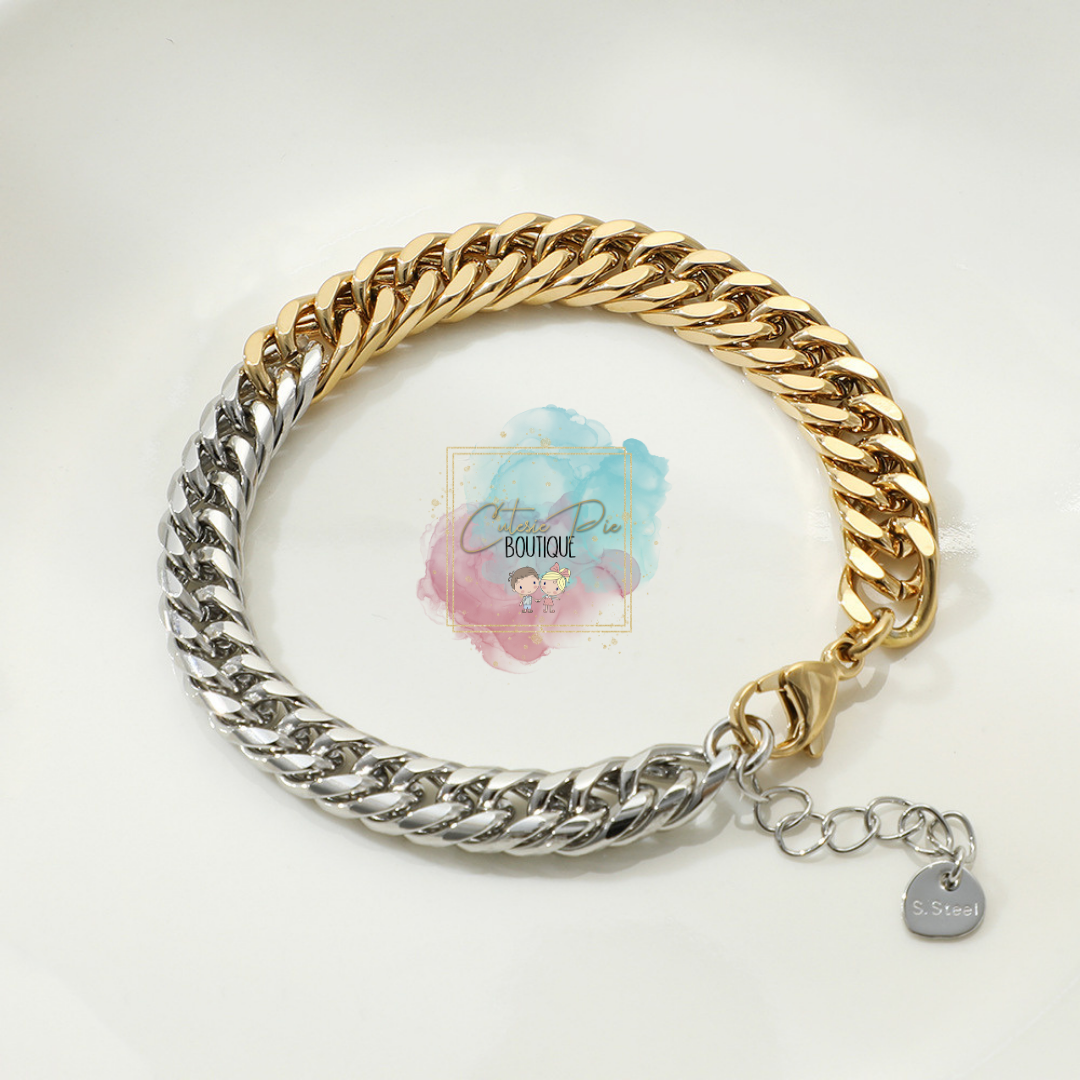 STAINLESS JEWELRY - 2-Tone Chain Bracelet