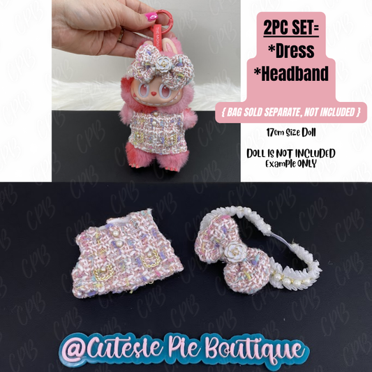 17cm Monster Doll Clothing 2PC PLAID / TWEED SET