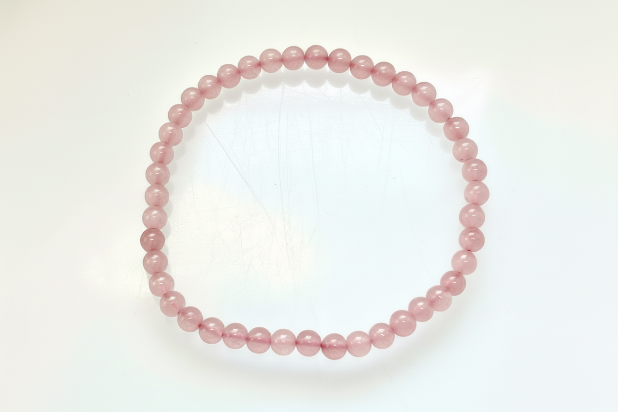 4mm Rose Quartz | Natural Crystal Stretch Bracelet