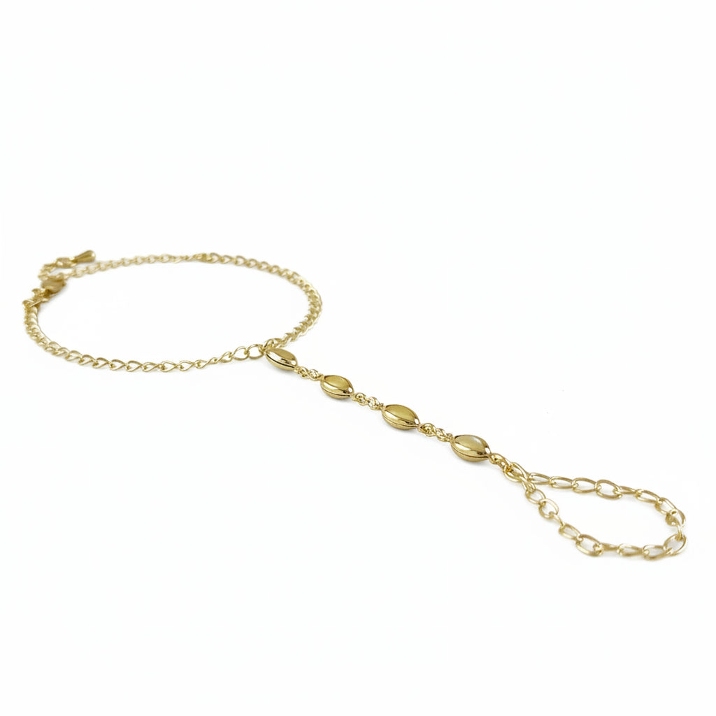 Marquise Opal Hand Chain | 18K Gold Filled