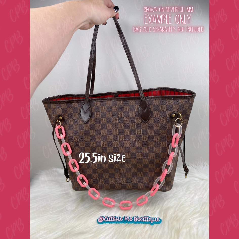 Bag Charm / Purse Chain / Handbag Accessories / Strap - STYLE 3 Clear + Color Links