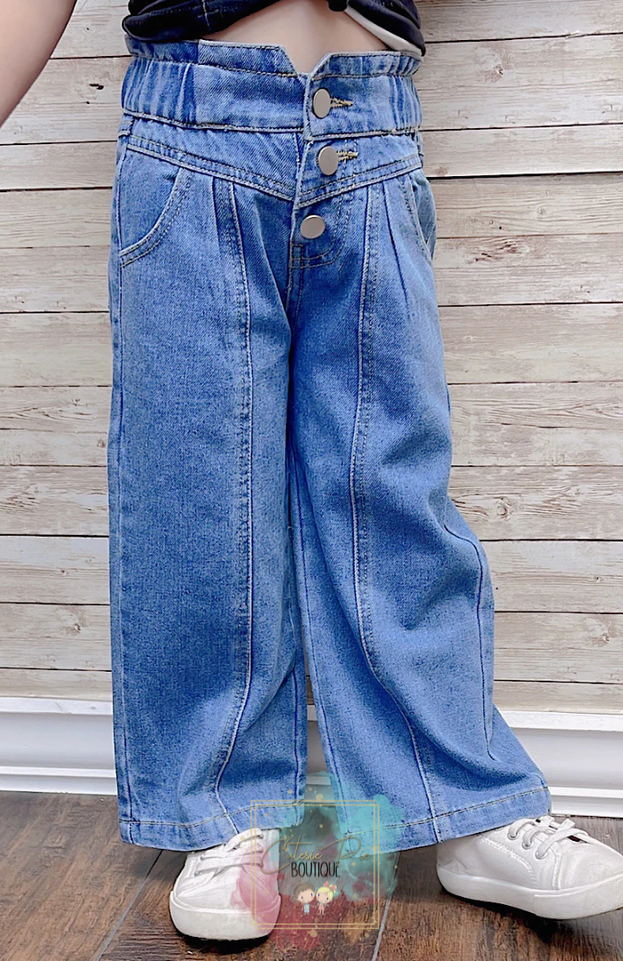 3 Button Denim Pant