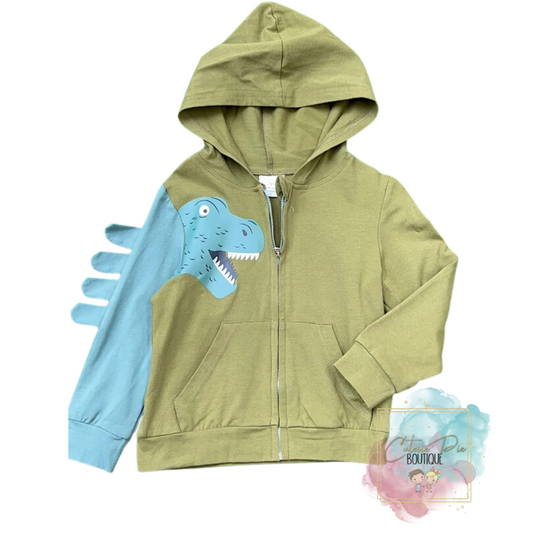Dinosaur Zip Up - Hoodie - Full Zip