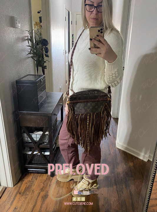 Louis Vuitton Trocadero 27 REVAMPED w/ Fringe Shoulder or Crossbody / LV Vintage Pre-Loved Handbag