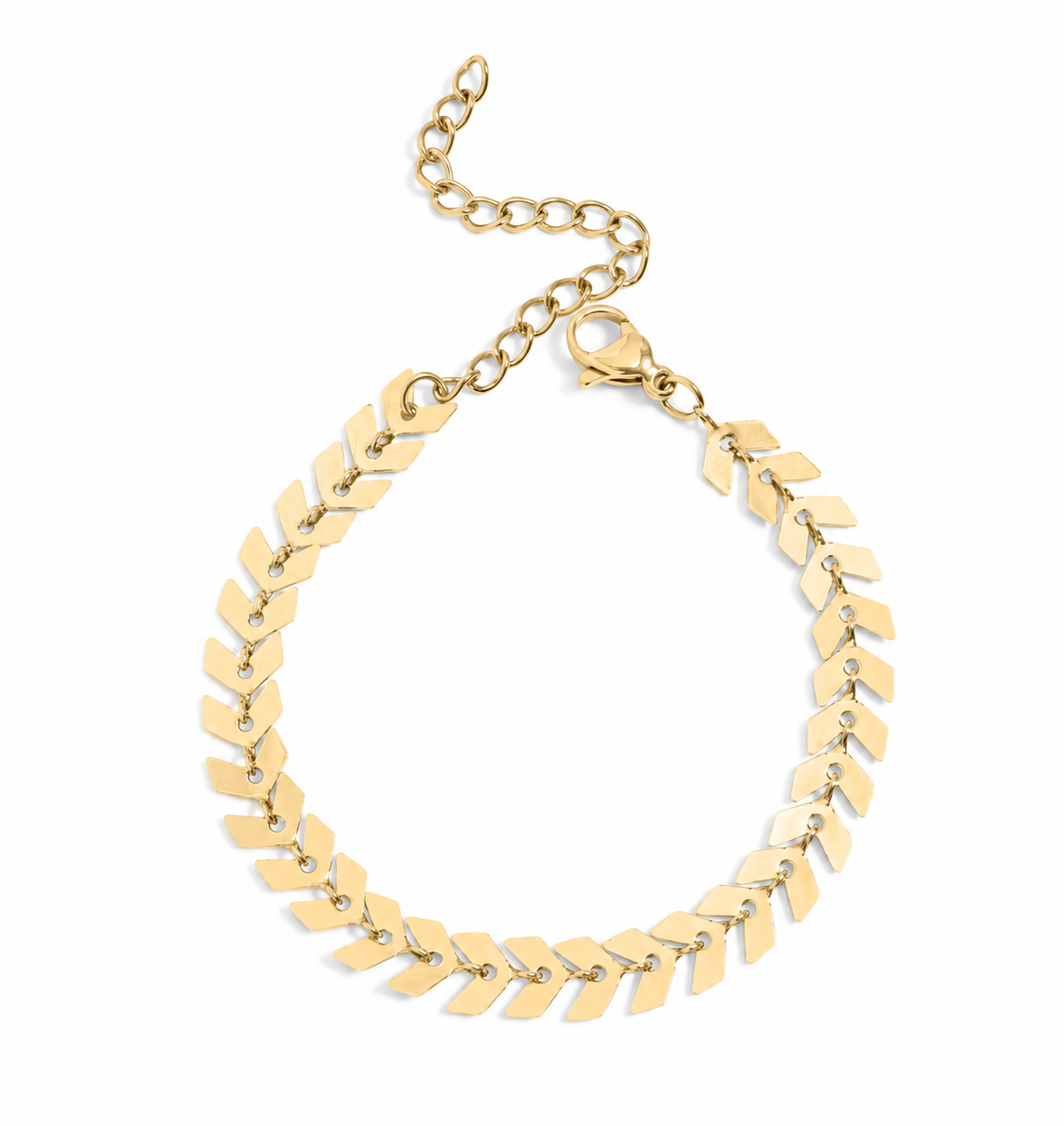 Chevron Link Bracelet / Anklet | 6MM | 18K Gold PVD or Steel | 316L Stainless Steel