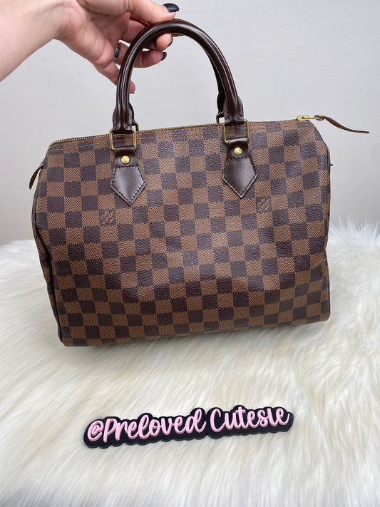 Louis Vuitton Speedy 30 in Damier Ebene / LV Vintage Pre-Loved Handbag