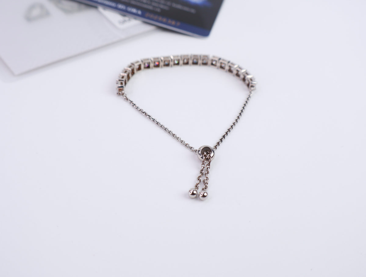 Moissanite Tennis Bolo Bracelet | 4MM | 5.4CT | .925 Sterling Silver | Certificate Included