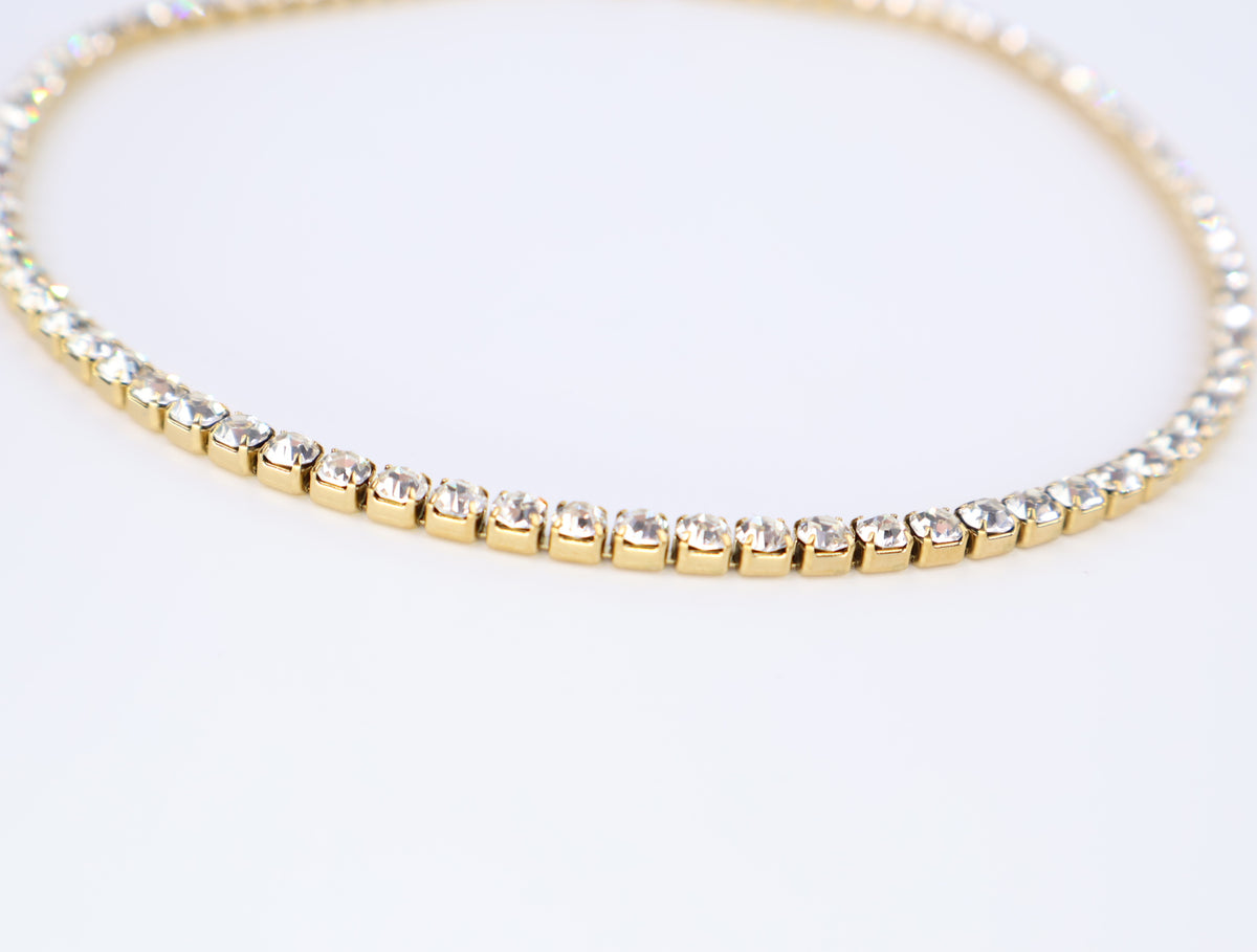 CZ Tennis Necklace | 4MM | Gold or Steel | 304 Stainless Steel