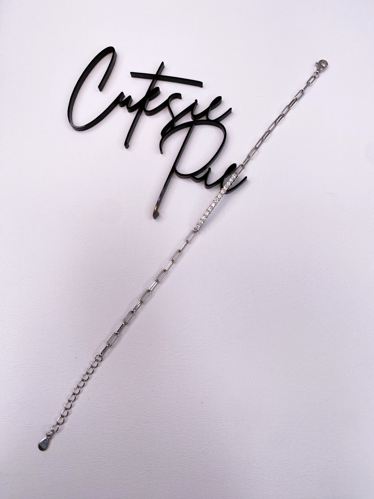 Moissanite Pavé Paperclip Bracelet | 2MM | .925 Sterling Silver | Certificate Included
