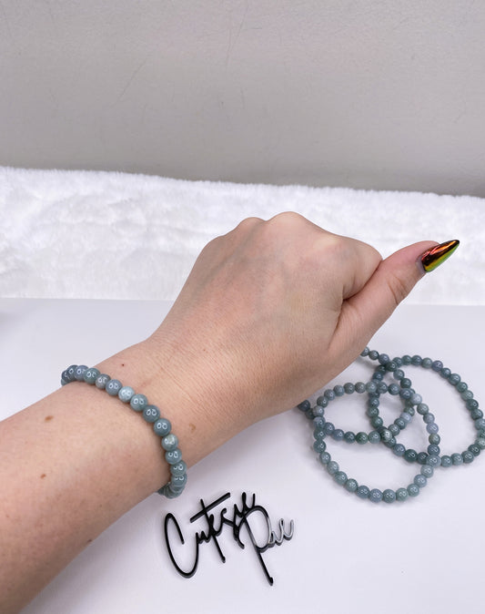 6MM Jade Jadeite | Natural Gemstone Stretch Bracelet