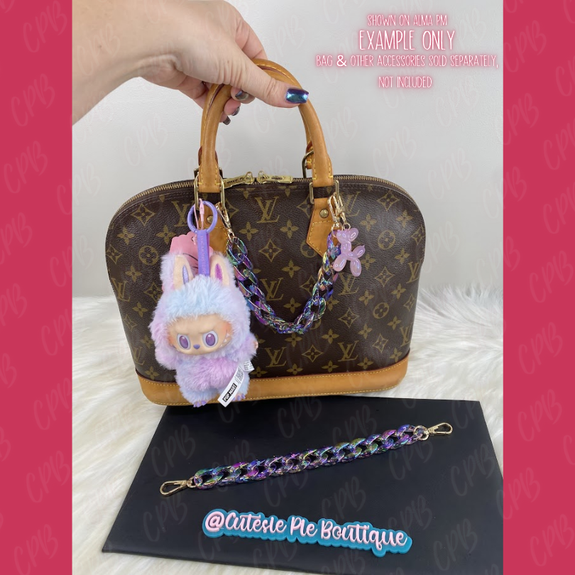 Bag Charm / Purse Chain / Handbag Accessories / Strap / Cellphone Chain - IRIDESCENT RAINBOW