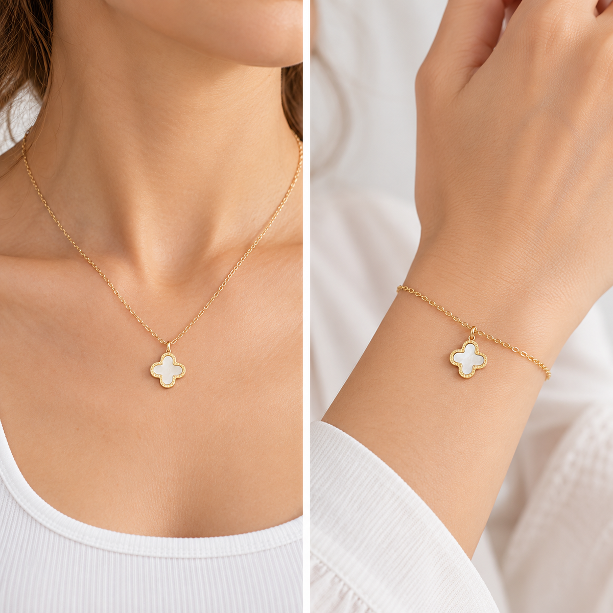 Clover Charm | 13MM | 18K Gold PVD | 316L Stainless Steel