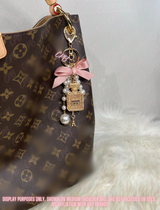 Bag Charm / Keychain / Handbag Accessories - Perfume & Pearls
