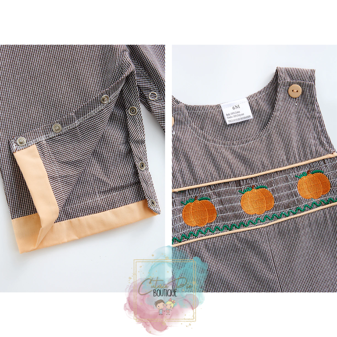 Pumpkin Smocked Jon Jons - Fall - Thanksgiving