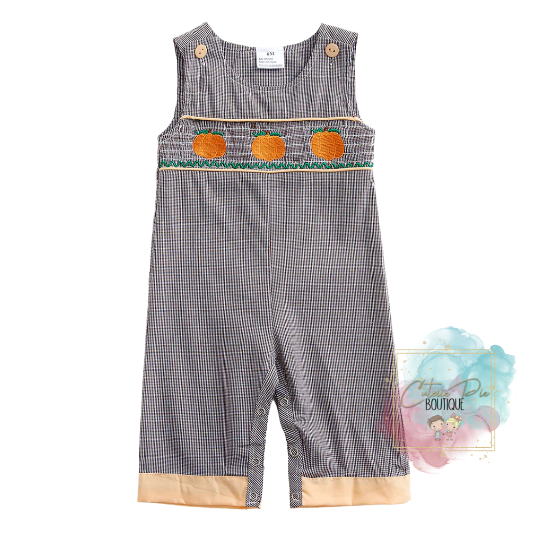 Pumpkin Smocked Jon Jons - Fall - Thanksgiving