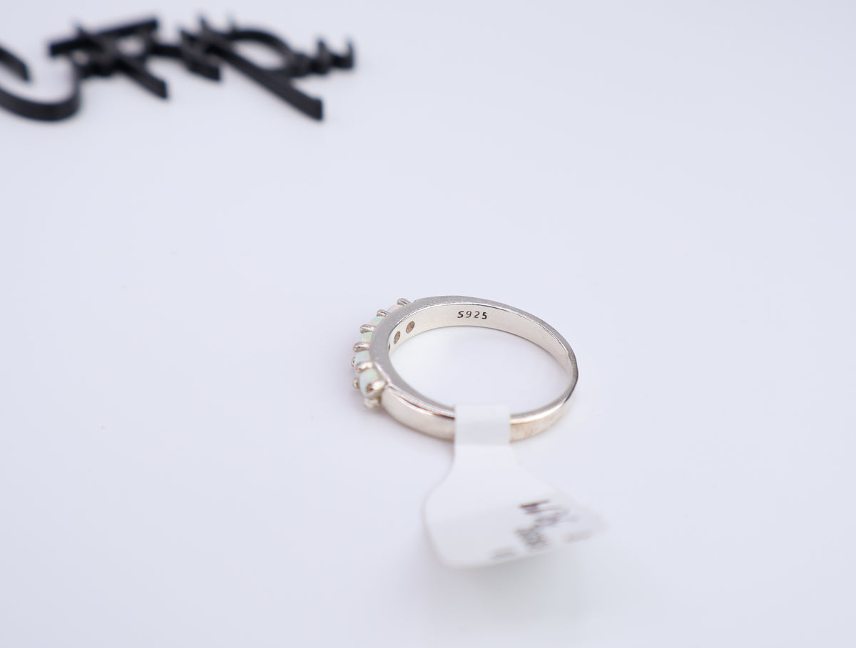 Simulated Opal Band | 3.5MM | .925 Sterling Silver