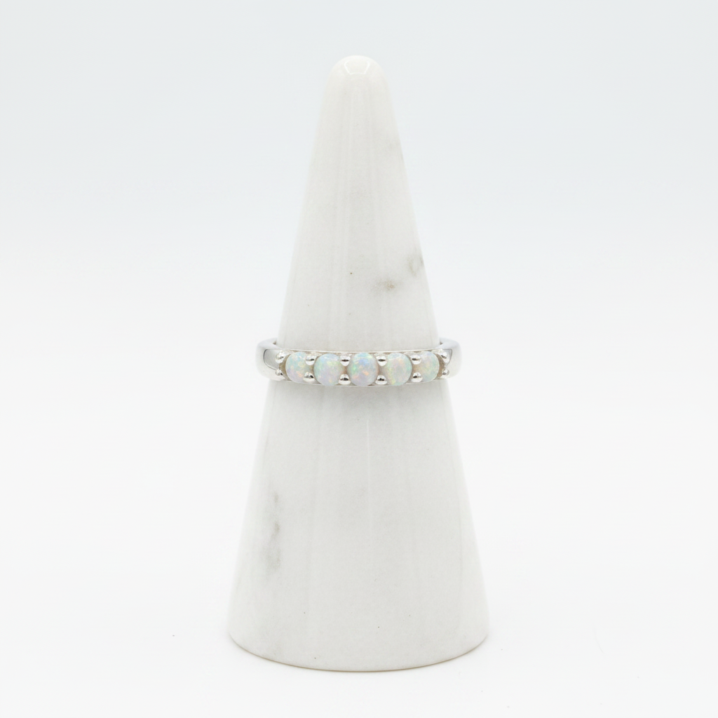 STERLING SILVER - RING - OPAL BAND 3.5MM