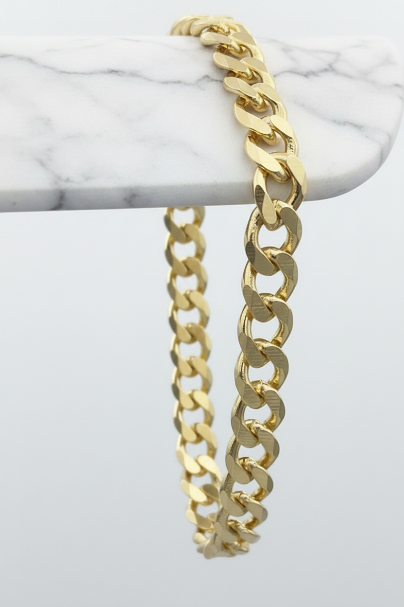 GOLD FILLED - BRACELET - CURB 6MM