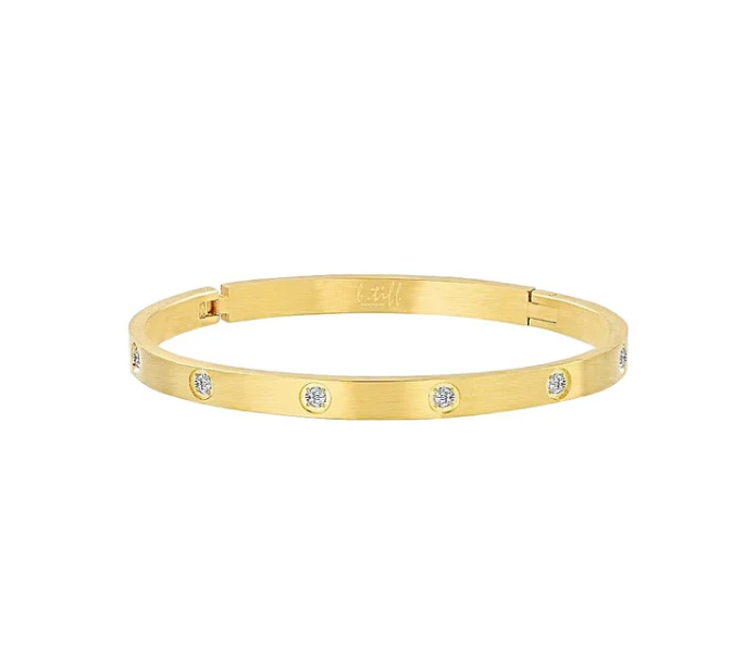 PREMIUM STAINLESS STEEL - BRACELET - 8 STONE MATTE BANGLE