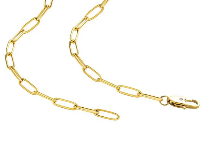 Paperclip Necklace | 4MM | 18K Gold PVD | Premium 316L Stainless Steel