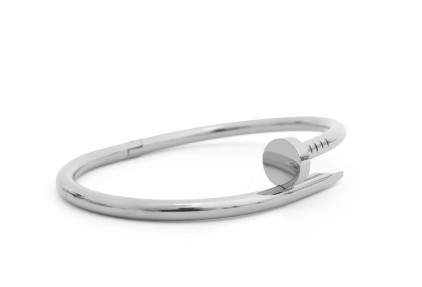 Nail Bangle Bracelet | 18K Gold PVD or Steel | 316L Stainless Steel