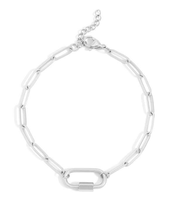Paperclip Charm Bracelet | 4MM | 18K Gold PVD or Steel | 316L Stainless Steel