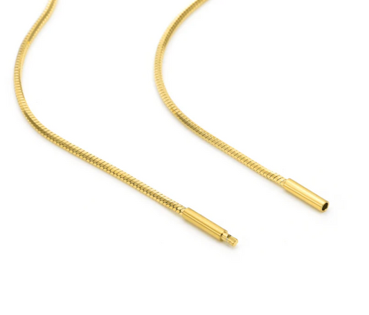 Round Herringbone Chain Necklace | 1.5MM | 18K Gold PVD | Premium Stainless Steel