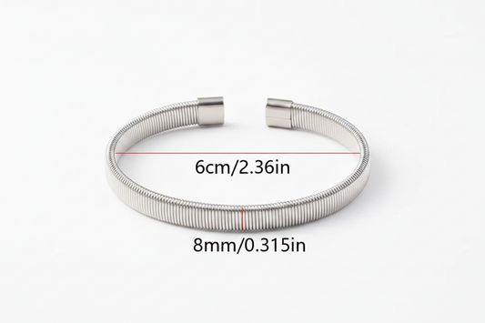 Snake Chain Cuff Bracelet | 18K Gold PVD or Steel | 304 Stainless Steel
