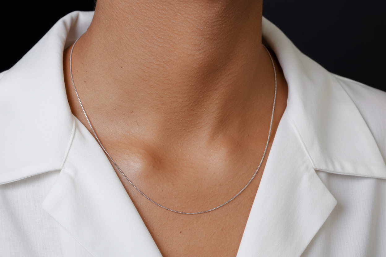 Box Chain Necklace | 1.2MM | Rhodium-Plated Sterling Silver