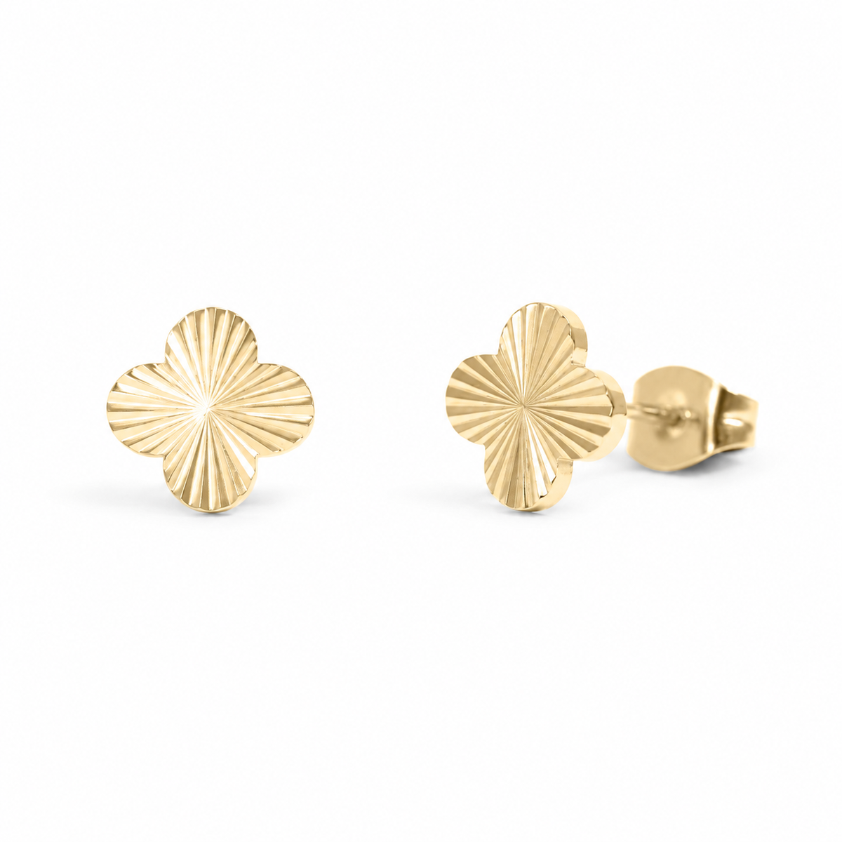 Clover Starburst Earring | 18K Gold PVD or Steel | 316L Stainless Steel