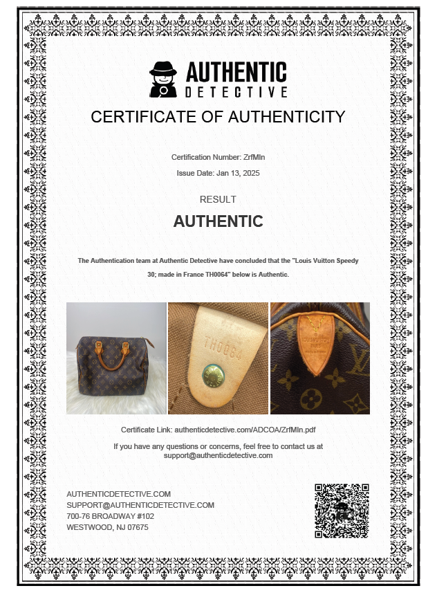 Louis Vuitton Speedy 30cm with Lock and Key