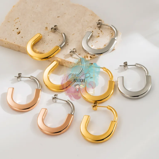 STAINLESS JEWELRY - LOCK EARRINGS