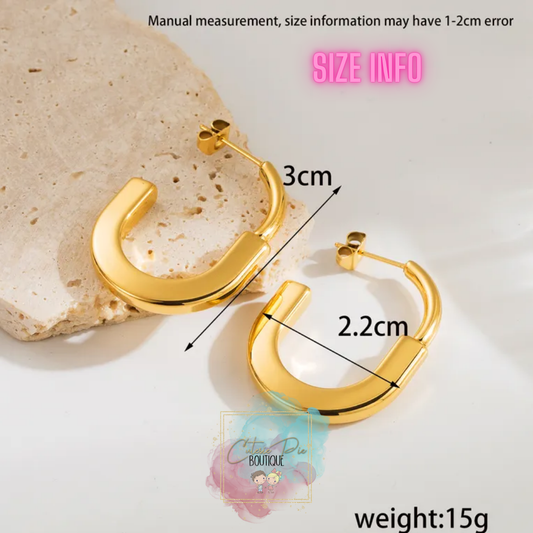 STAINLESS JEWELRY - LOCK EARRINGS