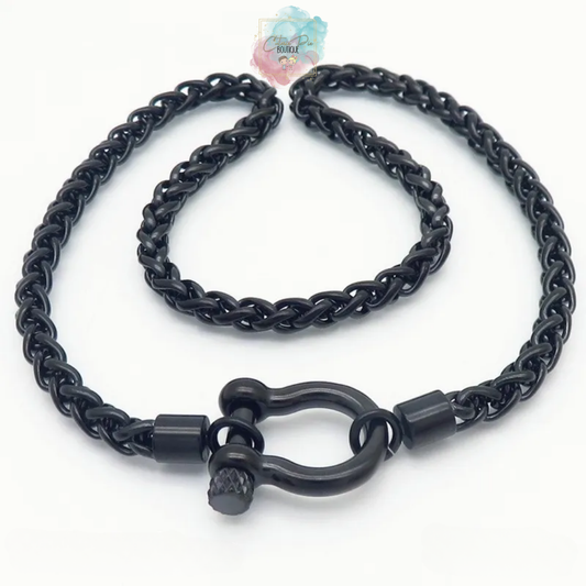 STAINLESS JEWELRY - Locking Necklace - Titanium Steel Plated