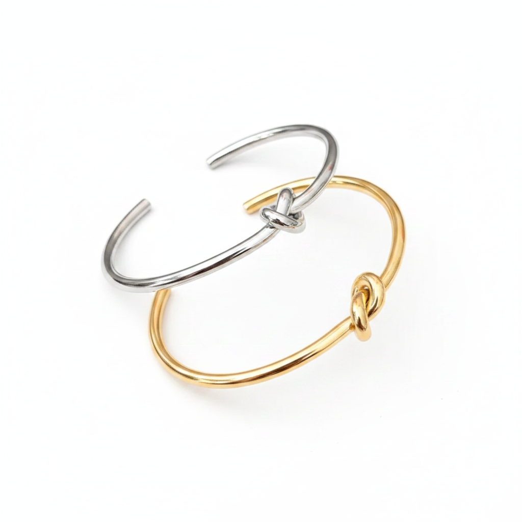 Knot Cuff Bracelet | 18K Gold PVD or Steel | 304 Stainless Steel