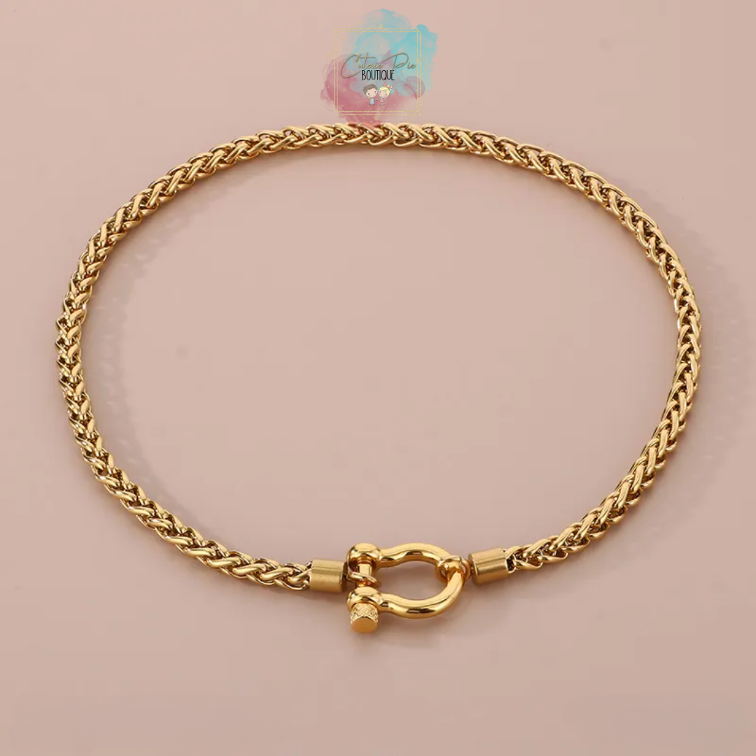 STAINLESS JEWELRY - Locking Necklace - Titanium Steel Plated