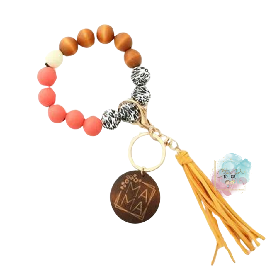 Keychain - Silicone Bracelet w/ Tassel