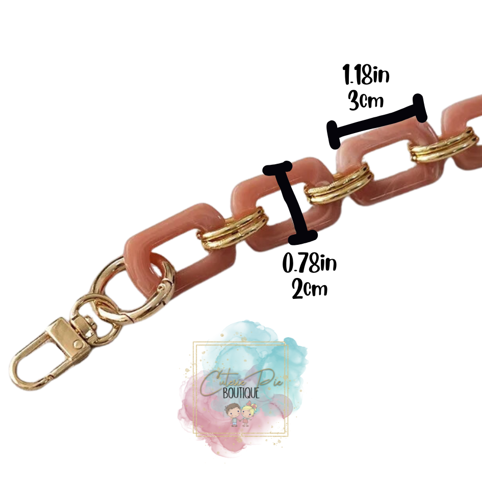 Bag Charm / Purse Chain / Handbag Accessories / Strap - STYLE 1 Marbled