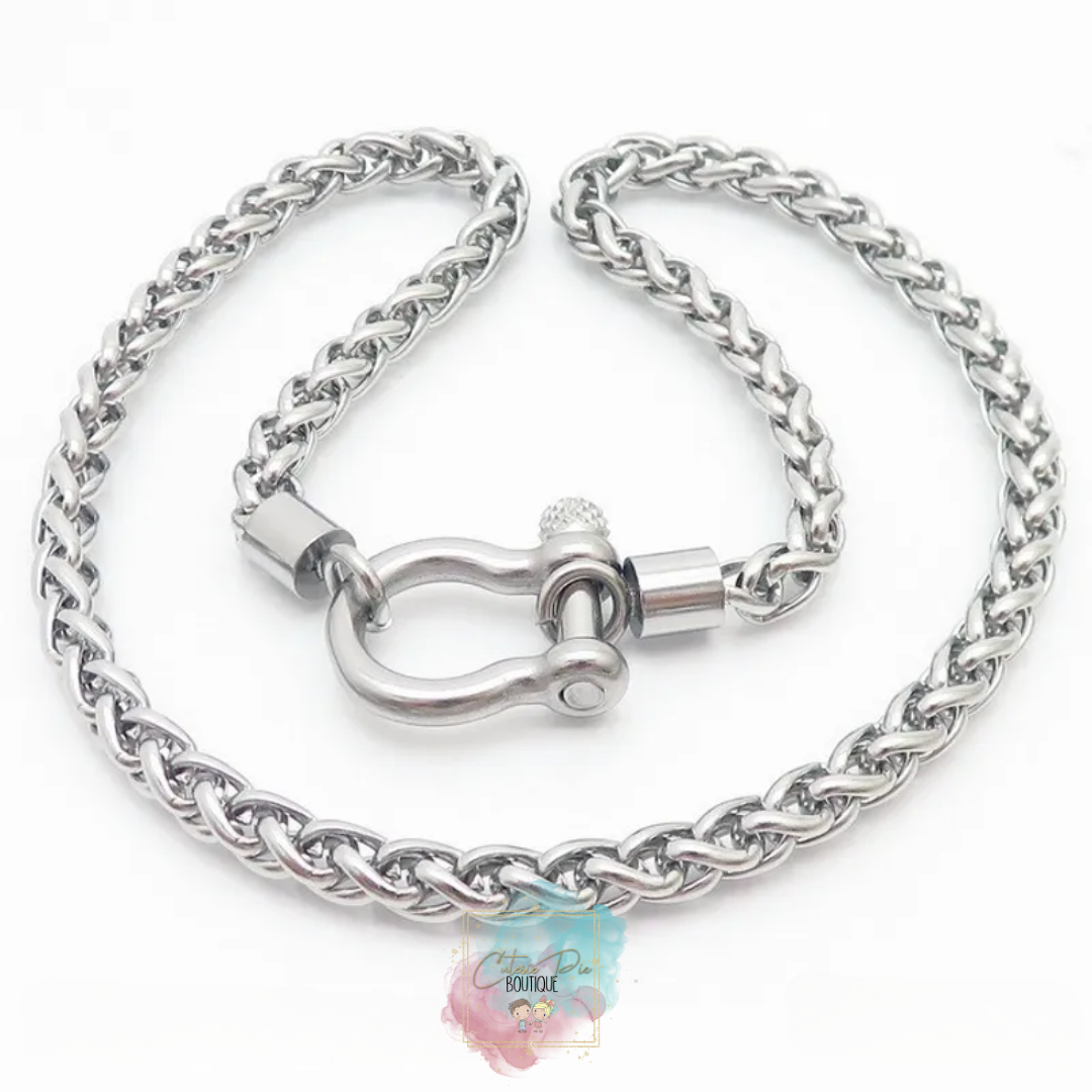 STAINLESS JEWELRY - Locking Necklace - Titanium Steel Plated