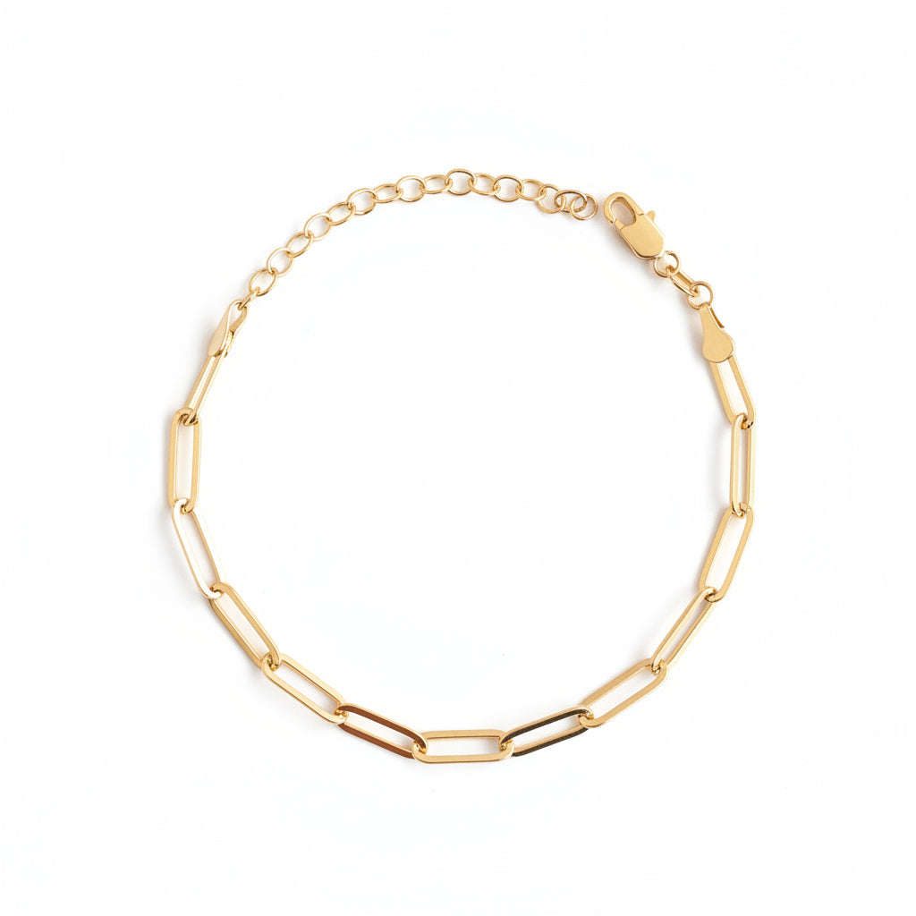 GOLD FILLED - BRACELET - PAPERCLIP 4.5MM