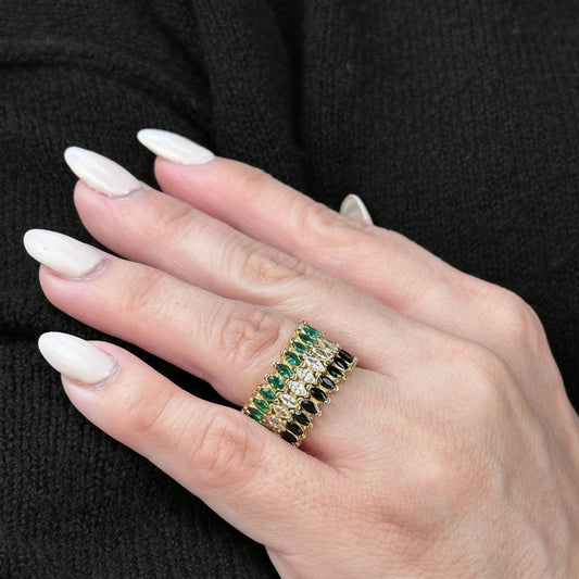 Cutesie Marquise Eternity Ring | 5MM | 18K Gold Filled