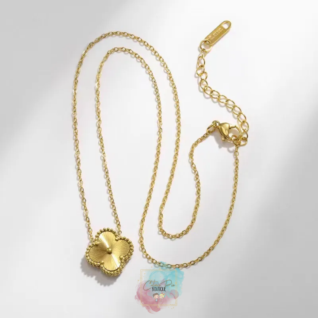 STAINLESS JEWELRY - Clover GOLD - Earring / Bracelet / Necklace / SET