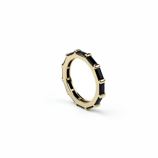 GOLD FILLED - RING - CZ BAGUETTE BAND