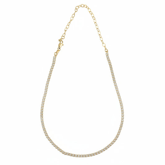 Marquise CZ Tennis Necklace | 4MM | 18K Gold-Filled