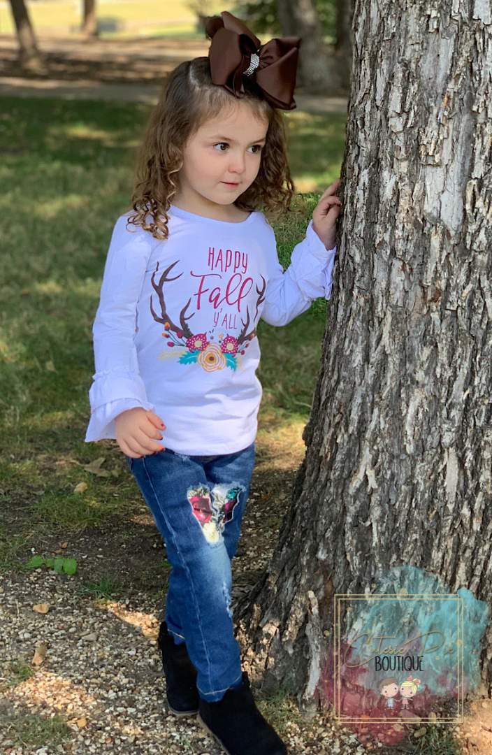 Girls 2PC SET - Happy Fall Ya'll