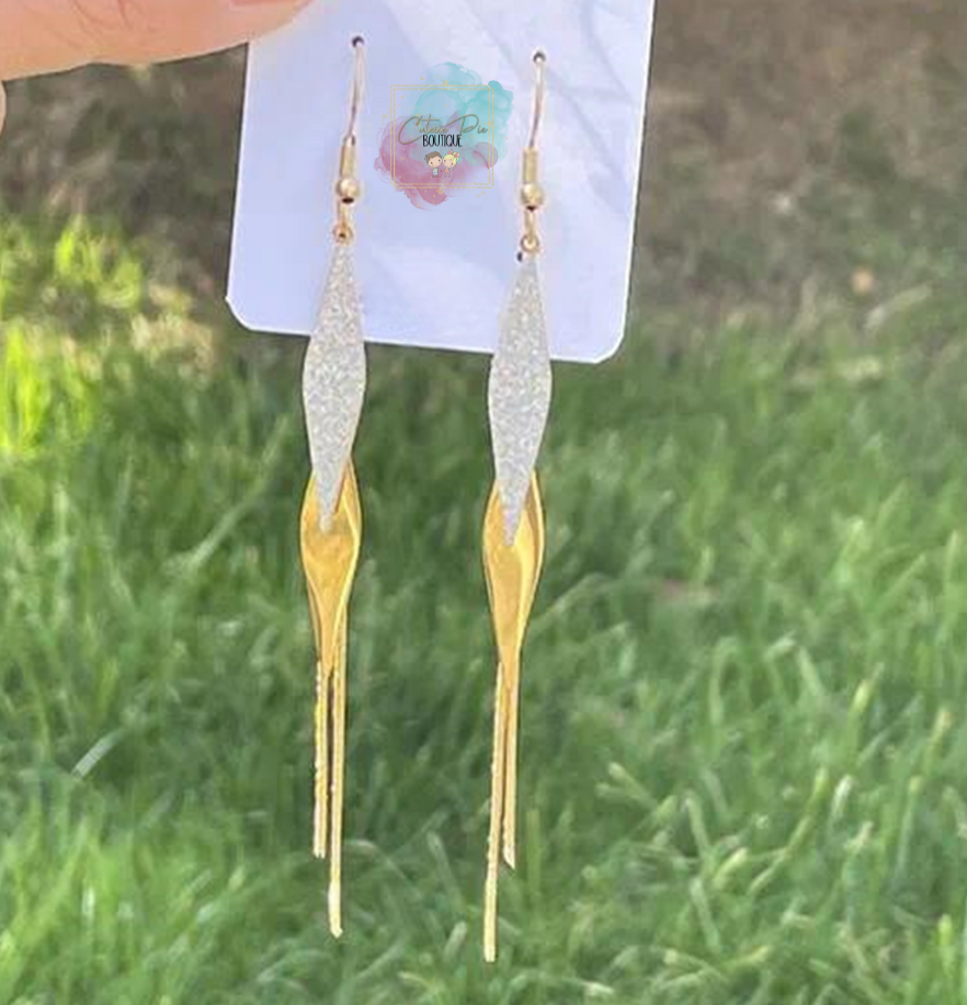 Glitter - Silver & Gold Earring - Titanium Plated