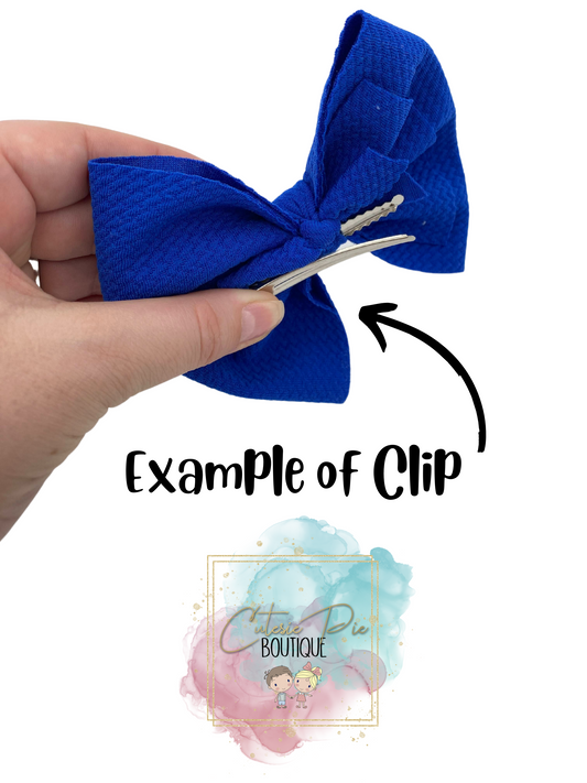 5" Cutesie Fabric Hair Bow - SOLID COLORS