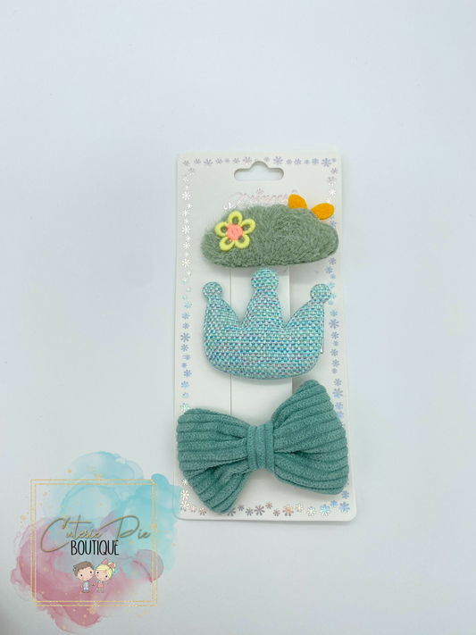 Cutesie Feltie Hair Clip 3 PACK